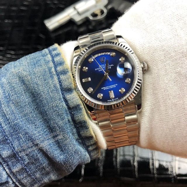 勞力士女士手錶 Rolex新款勞力士星期日曆型全自動機械腕表  gjs1848